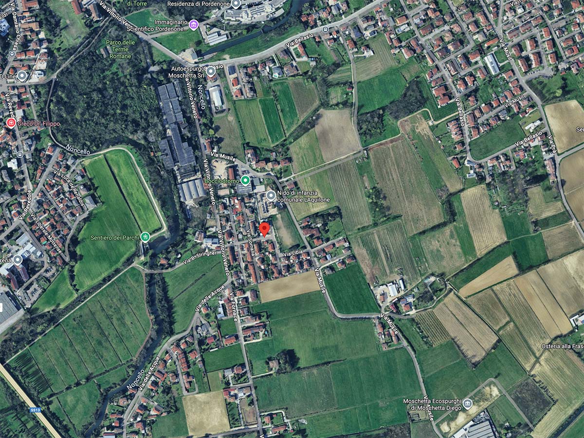 mappa lavatoio via eritrea pordenone