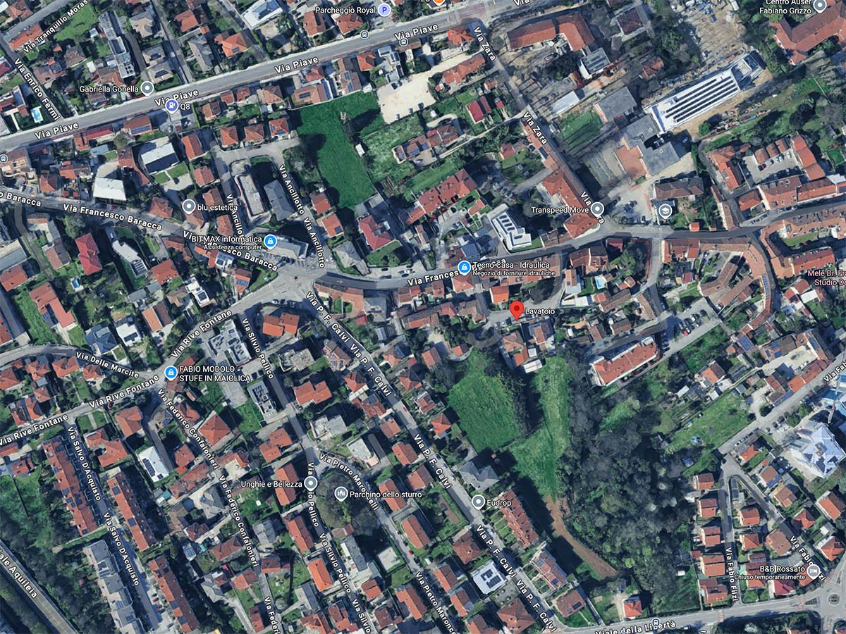 mappa lavatoio via baracca pordenone